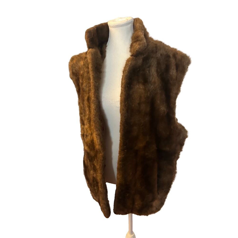 70s Vintage Komitor Faux Fur Vest Made in USA - Picture 5 of 9